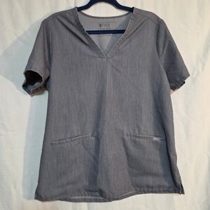 Figs Size Lg Gray Technical Collection Scrub Top
